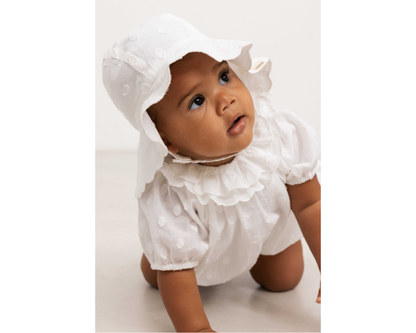 Rosetta Romper - Gentle White