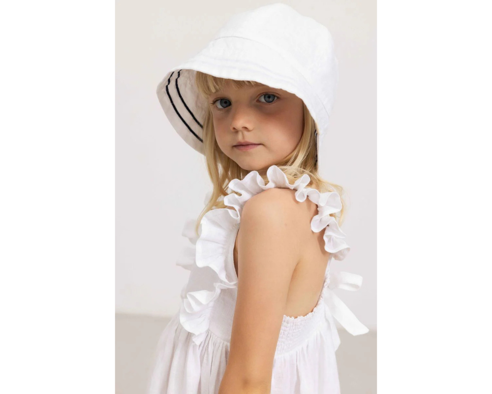 White Danita Frill Dress