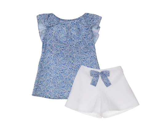 Lucy Shorts Set - Blue Floral