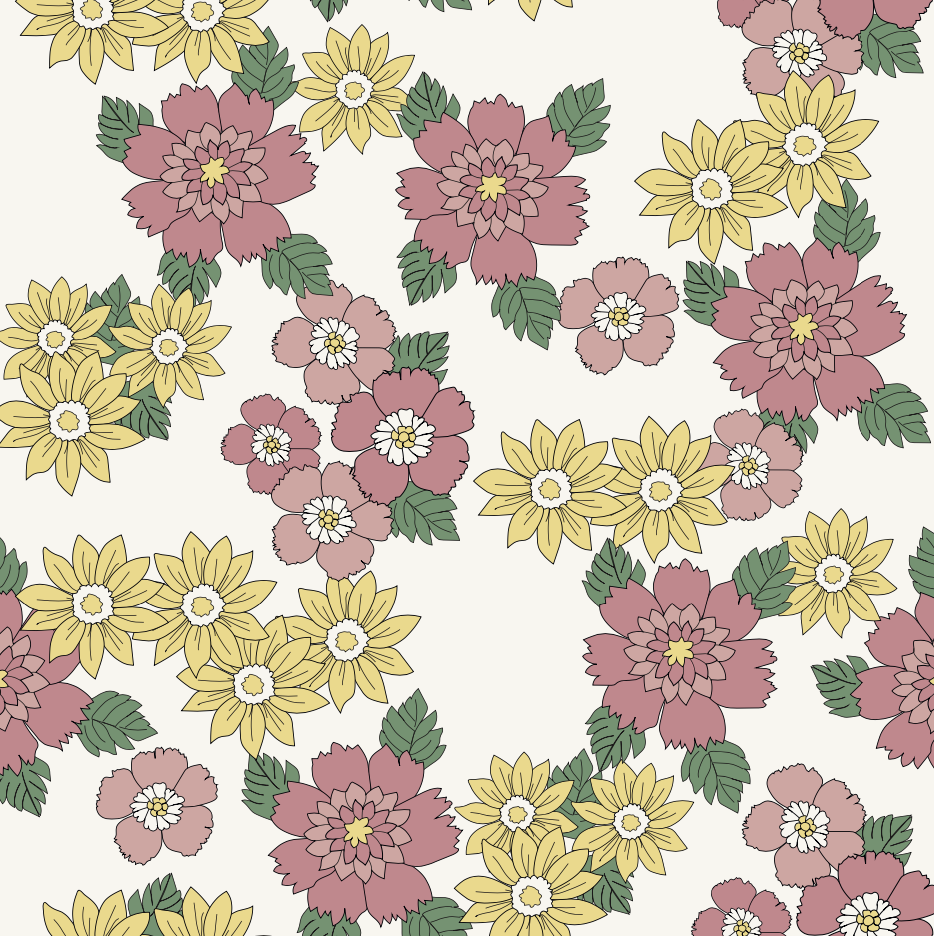 Wild Flower Field Shorts Set