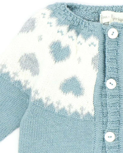 Pink Heart Knit Cardigan