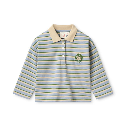 Conrad Polo - Blue Air Green Stripe