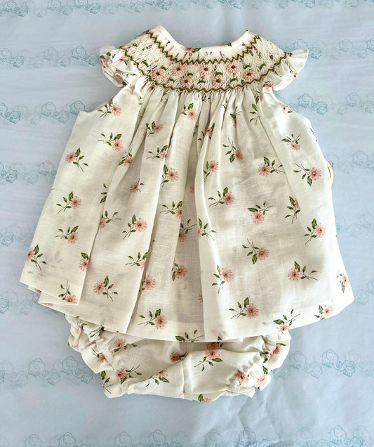 Mariana Smock Bloomer Dress Set - Pink