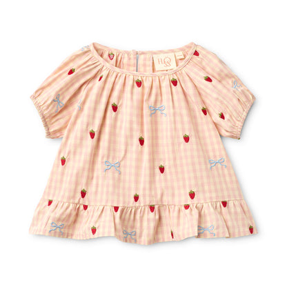 Dolly Bow Shorts Set - Gingham