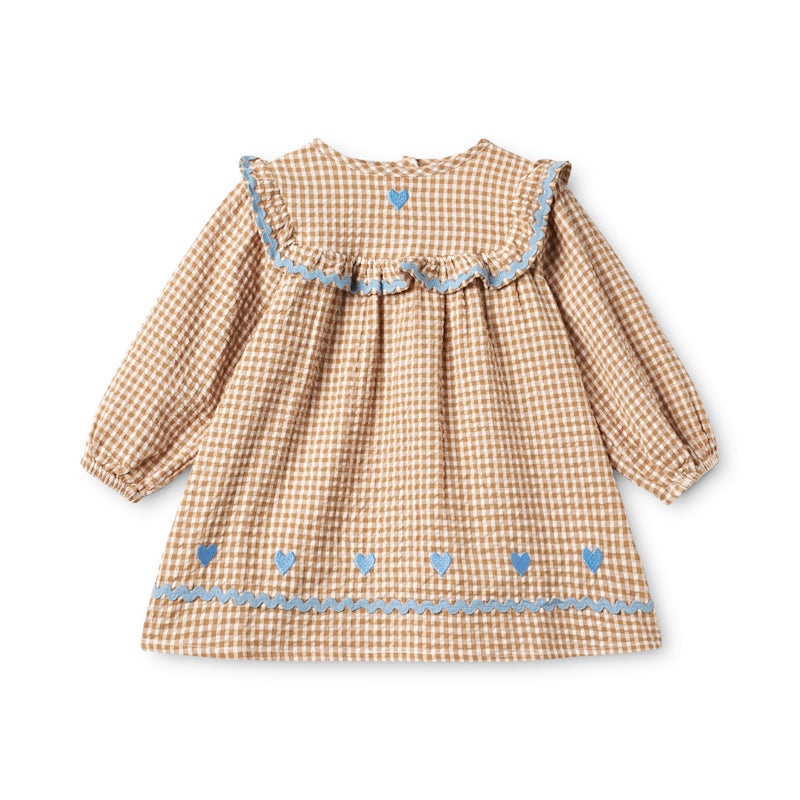 Ellis Dress - Coffee Gingham