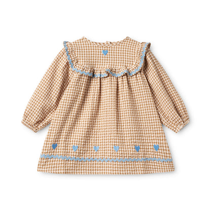 Ellis Dress - Coffee Gingham