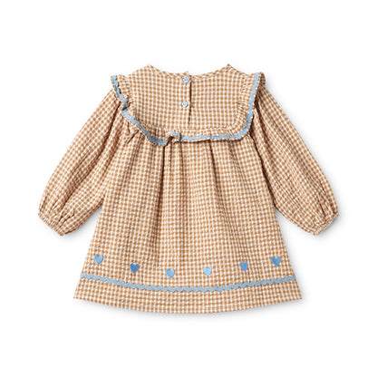Ellis Dress - Coffee Gingham