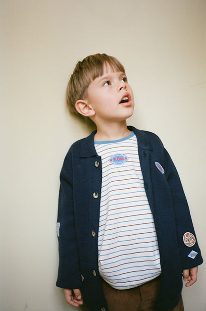 Emil Top - Brown Blue Stripe