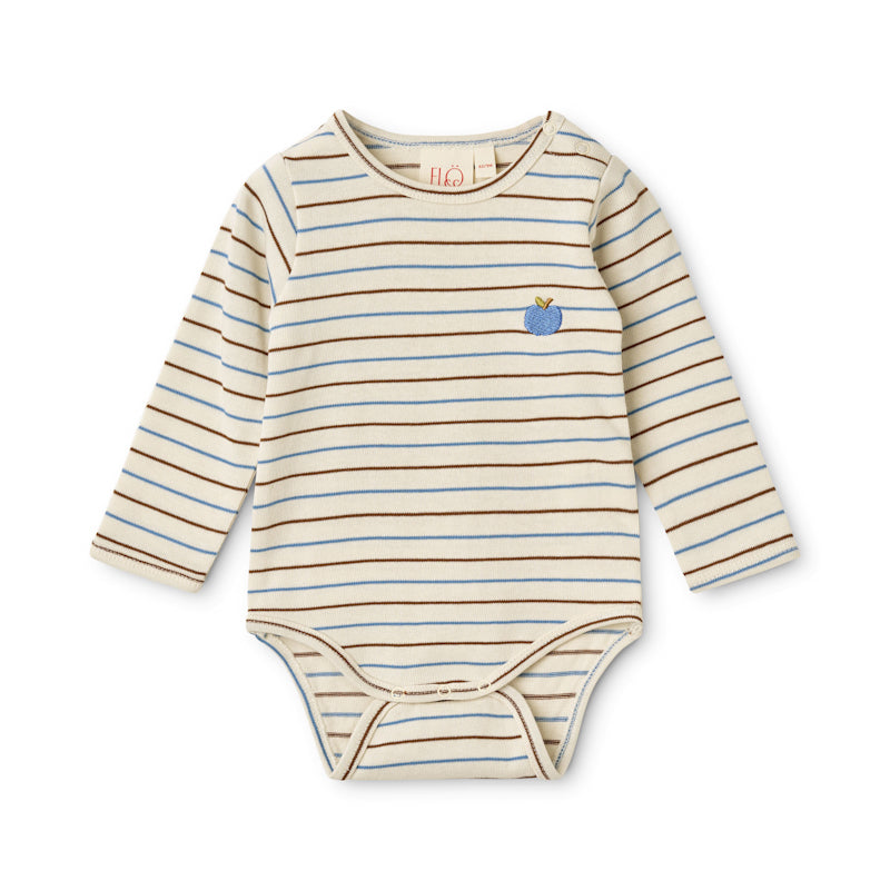 Emil Baby Set - Brown Blue Stripe