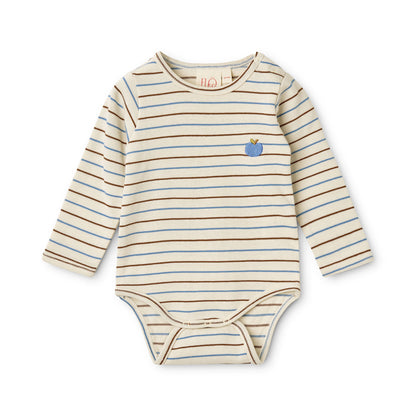 Emil Baby Set - Brown Blue Stripe