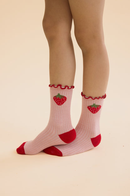 Vigga Pointelle Berry Socks 2 Pack
