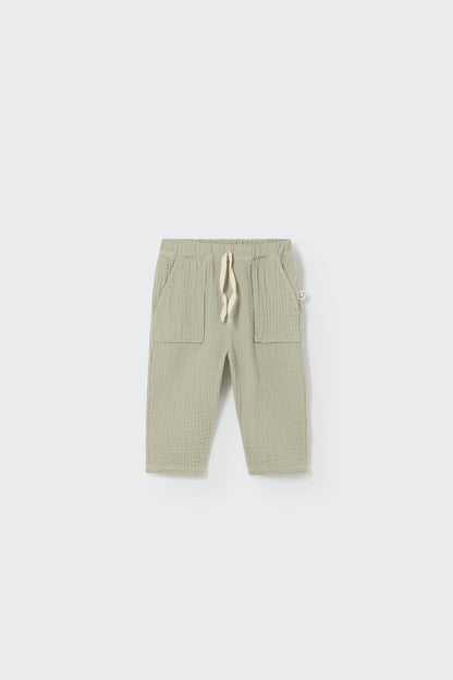 Soft Gauze Pants - Frosty Green