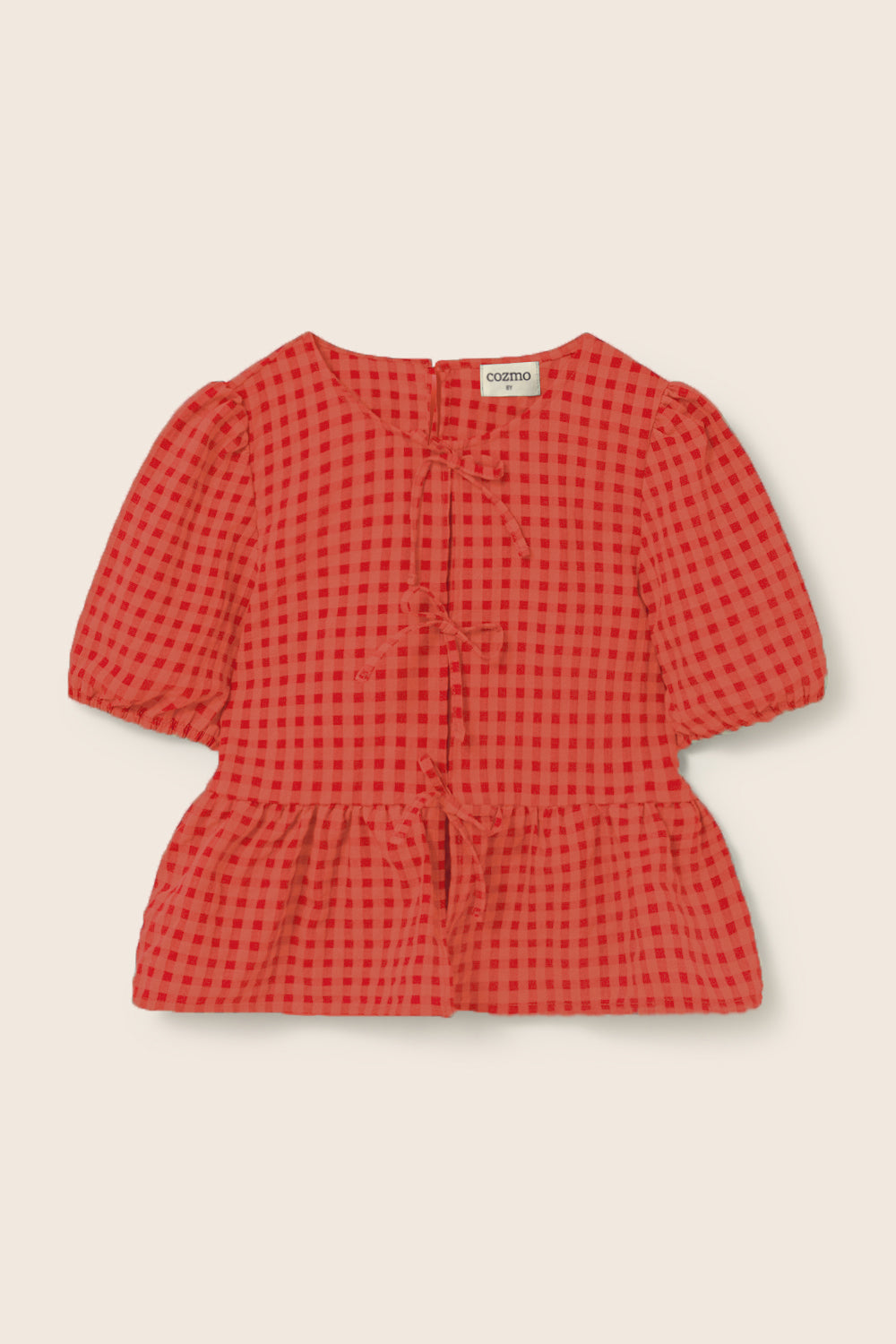 Red Gingham Shorts Set