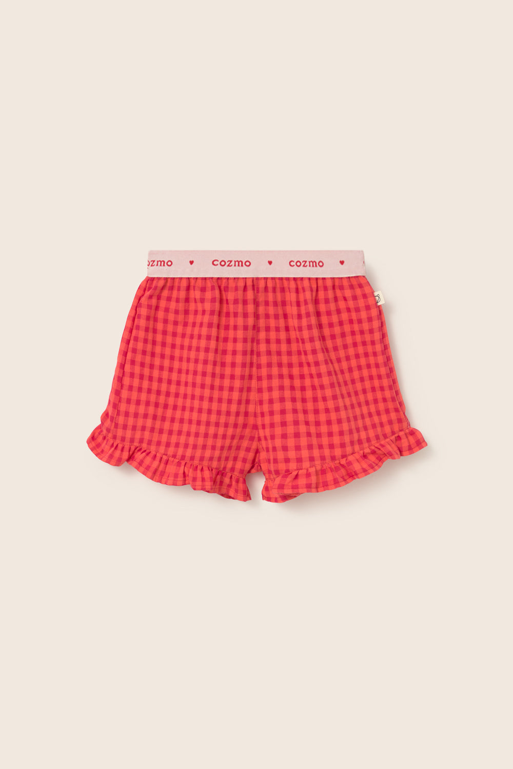 Red Gingham Shorts Set