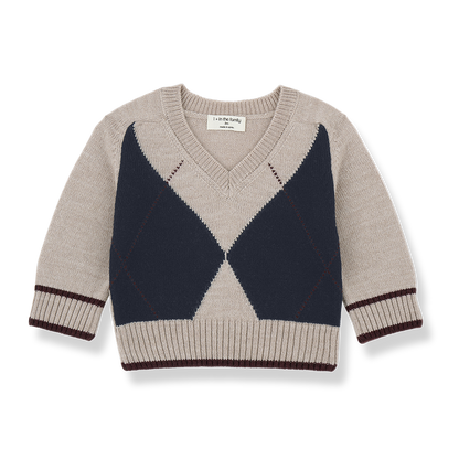 Kasper Argyle Sweater - Tortora