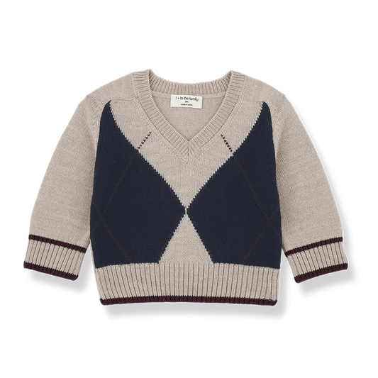 Kasper Argyle Sweater - Tortora