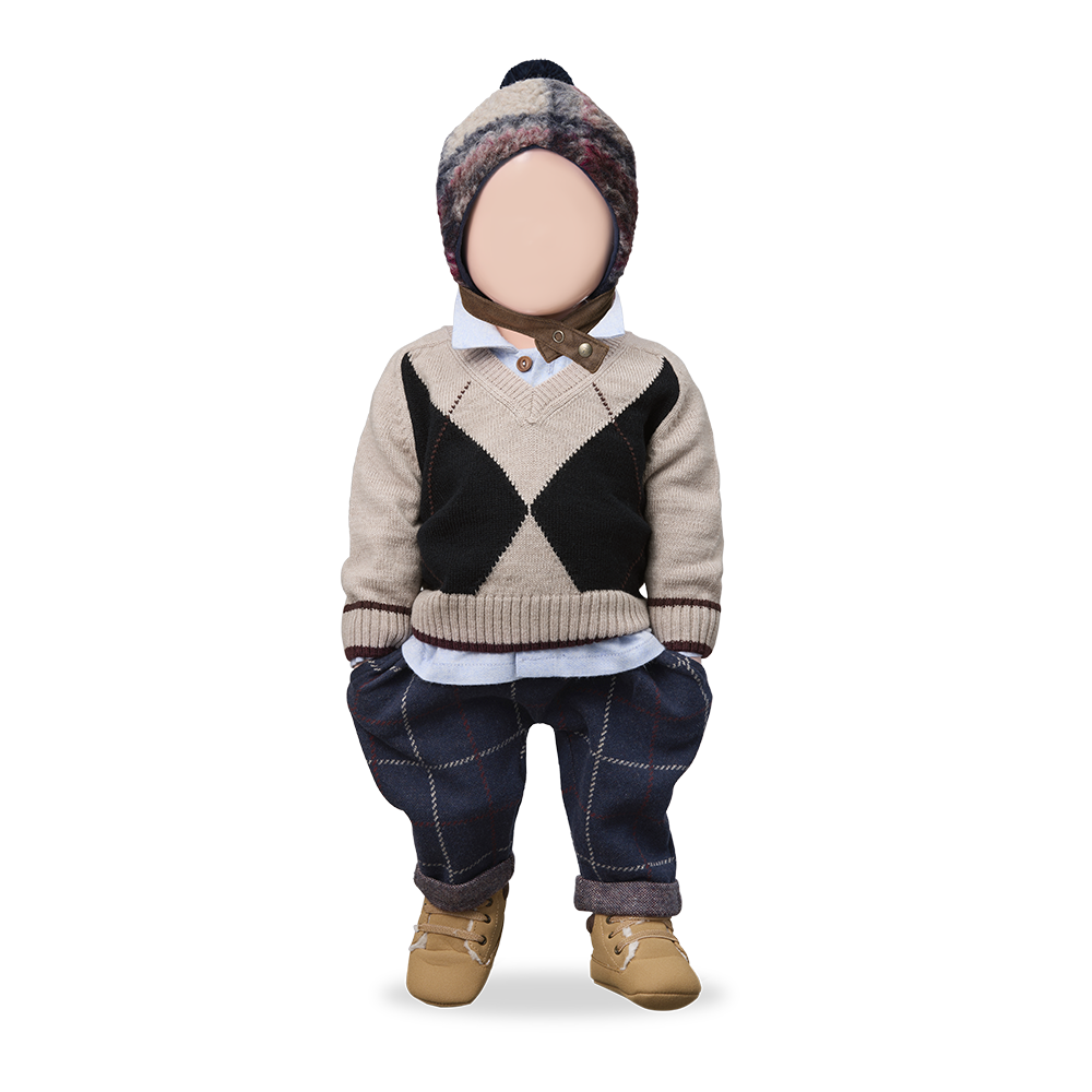 Kasper Argyle Sweater - Tortora