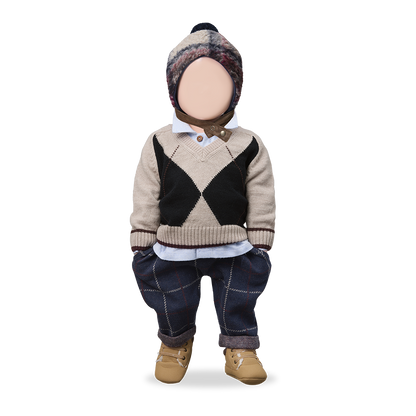 Kasper Argyle Sweater - Tortora