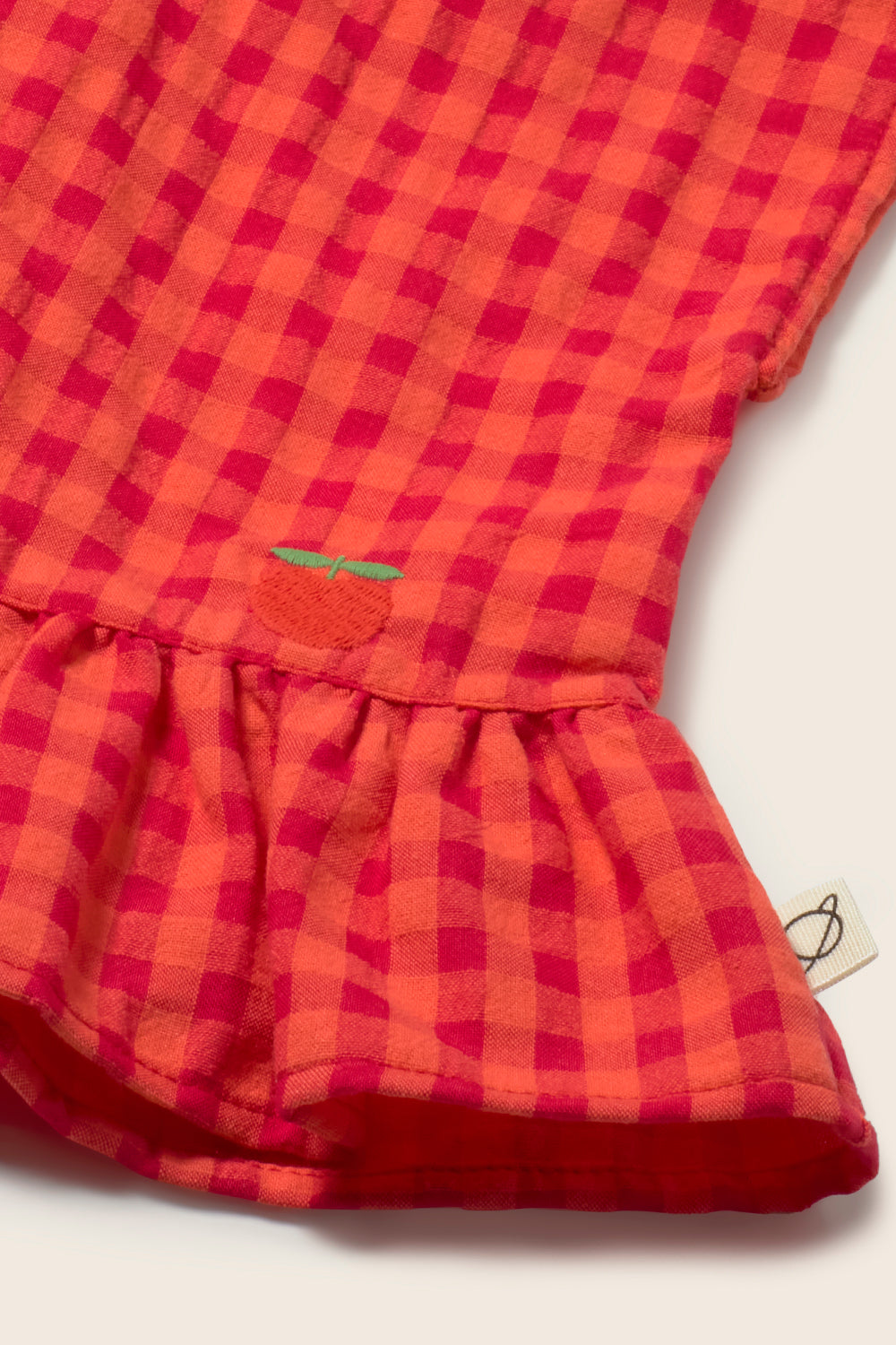 Red Gingham Peplum Baby Set