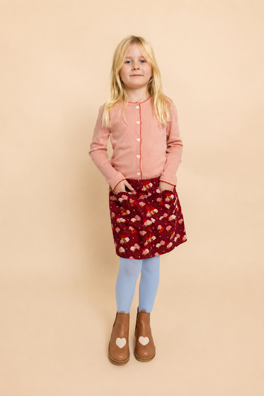 Liva Pointelle Cardigan Set - Warm Pink