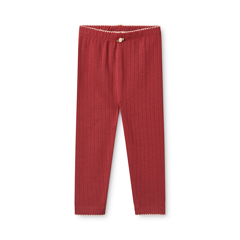 Liva Pointelle Cardigan Set - Dark Cranberry