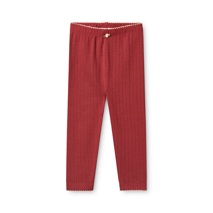 Liva Pointelle Cardigan Set - Dark Cranberry