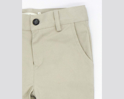 Beige Boy Twill Trousers