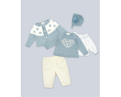 Blue Heart Knit Cardigan