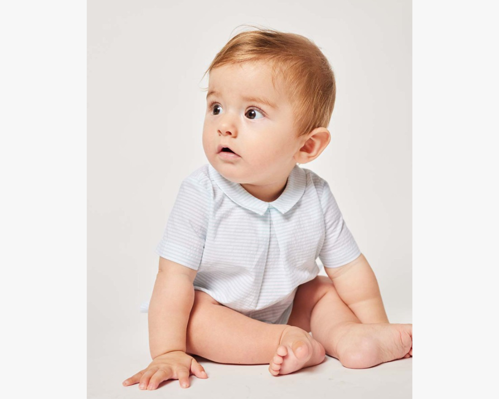 Striped Collared Baby Top