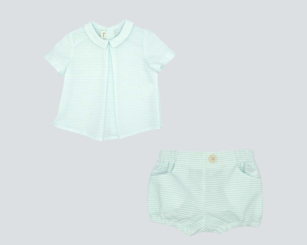 Striped Collared Baby Top