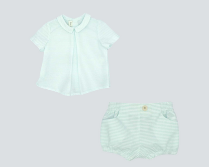 Striped Collared Baby Top