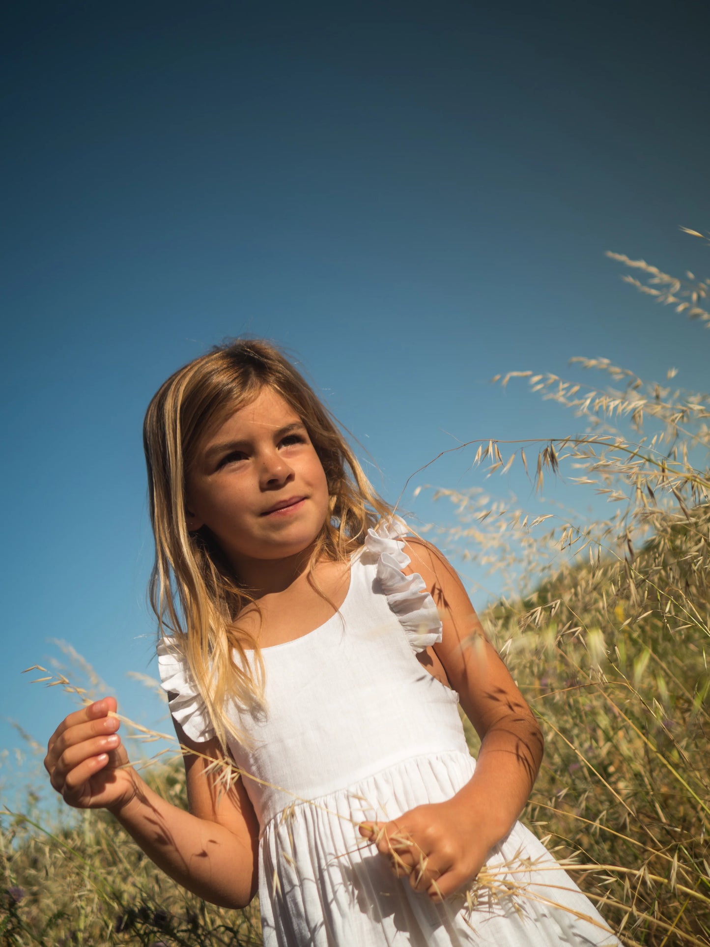 White Danita Frill Dress