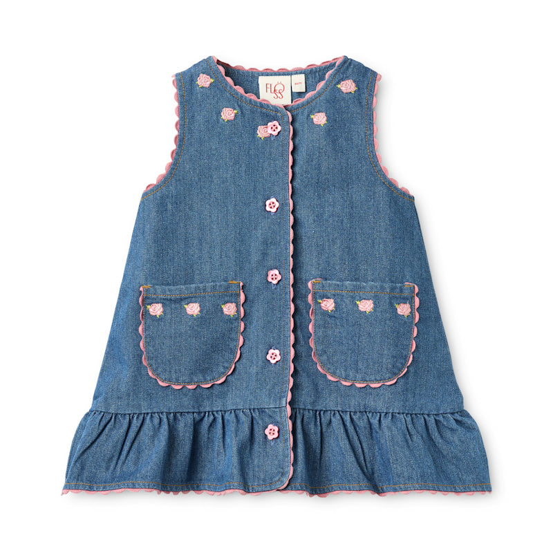 Monique Dress - Mid Blue