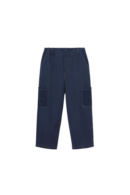 Soft Stripes Collar Sweater and Dobby Denim Pocket Pants