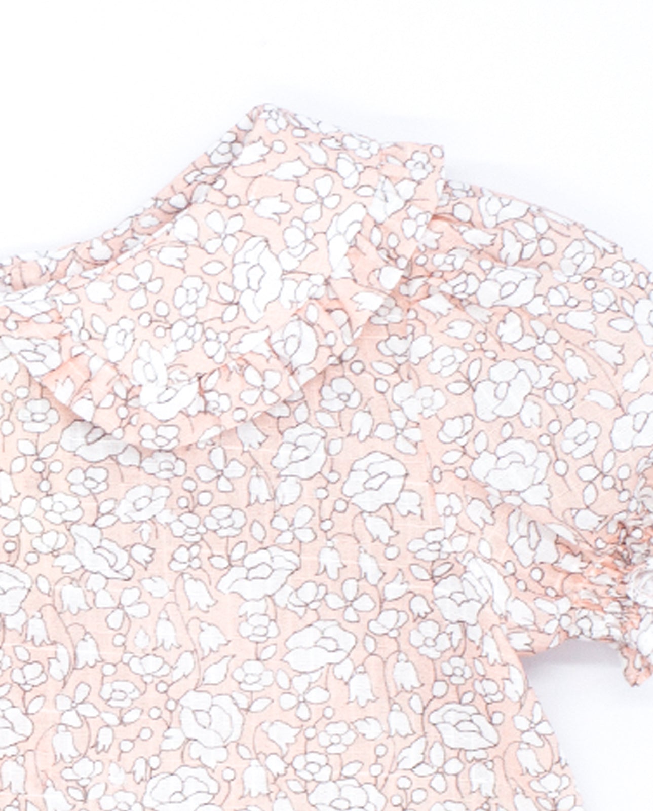 Puffed Apricot Flor Rosa Pants Set