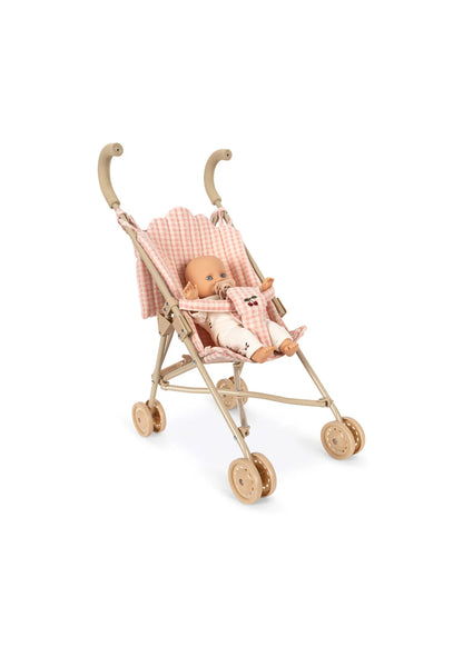Poppy Doll Stroller Set - Pink Check