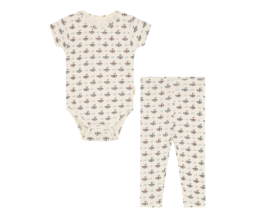 Ribbed Boat Baby Set