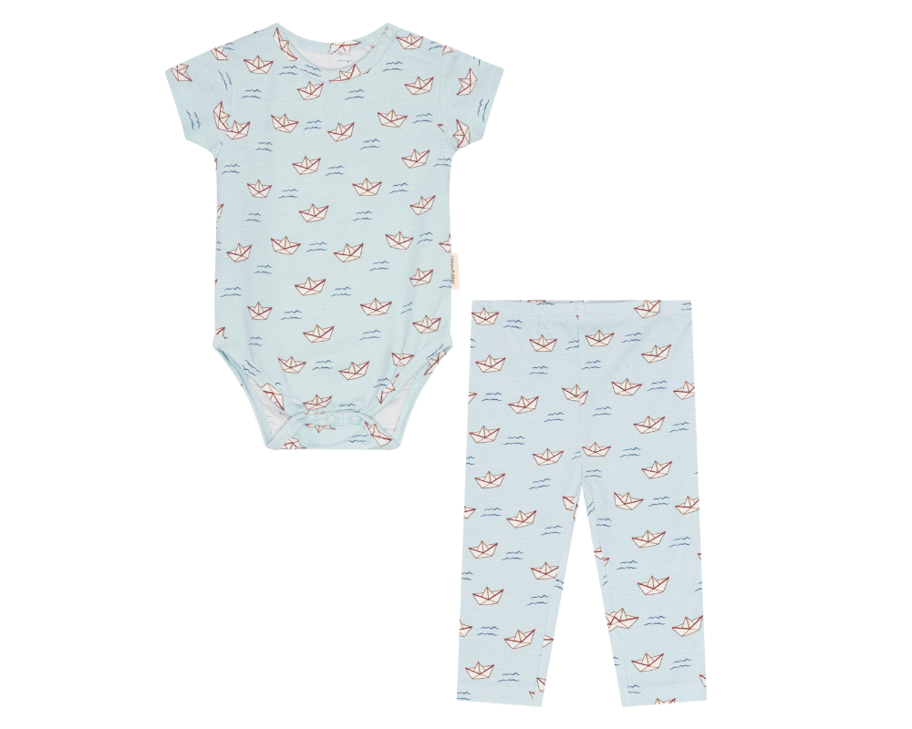 Paperboat Baby Short Sleeve Baby Set