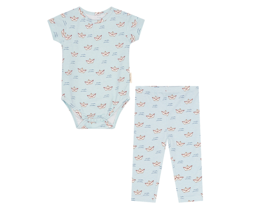 Paperboat Baby Short Sleeve Baby Set