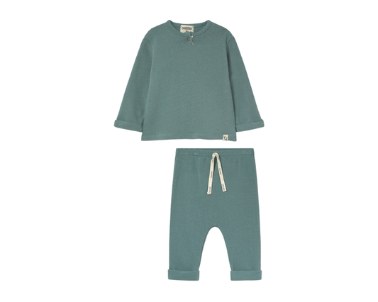 Soft Brush Sweater Set - Artic Blue