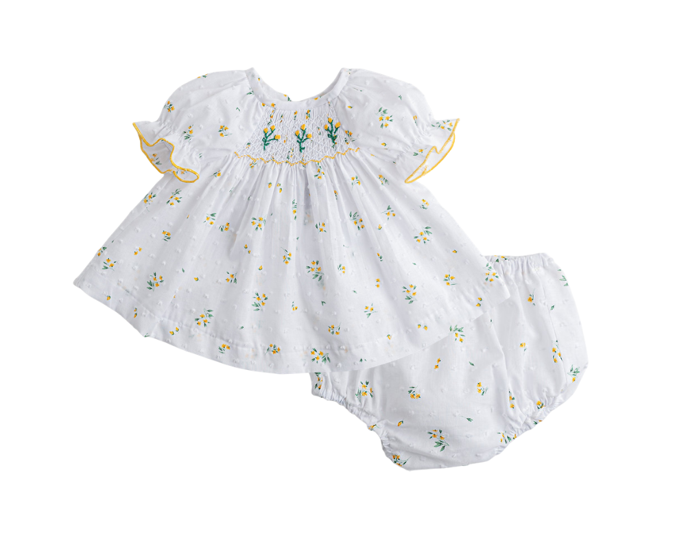 Colibri Dress and Bloomer Set - Yellow