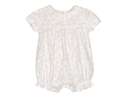 Beige Toile Jersey Romper