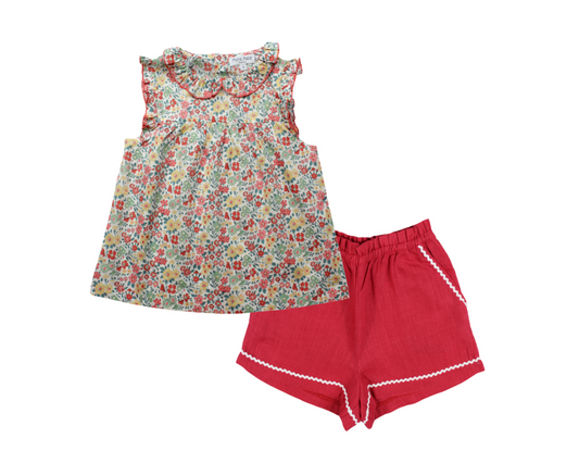 Capri Shorts - Red