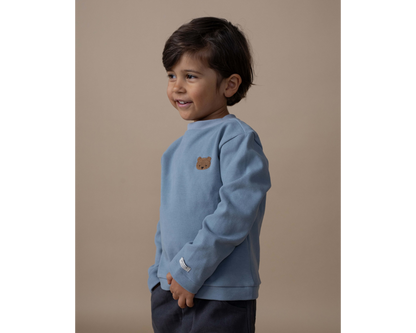 Jorijn Longsleeve Bear - Foggy Blue