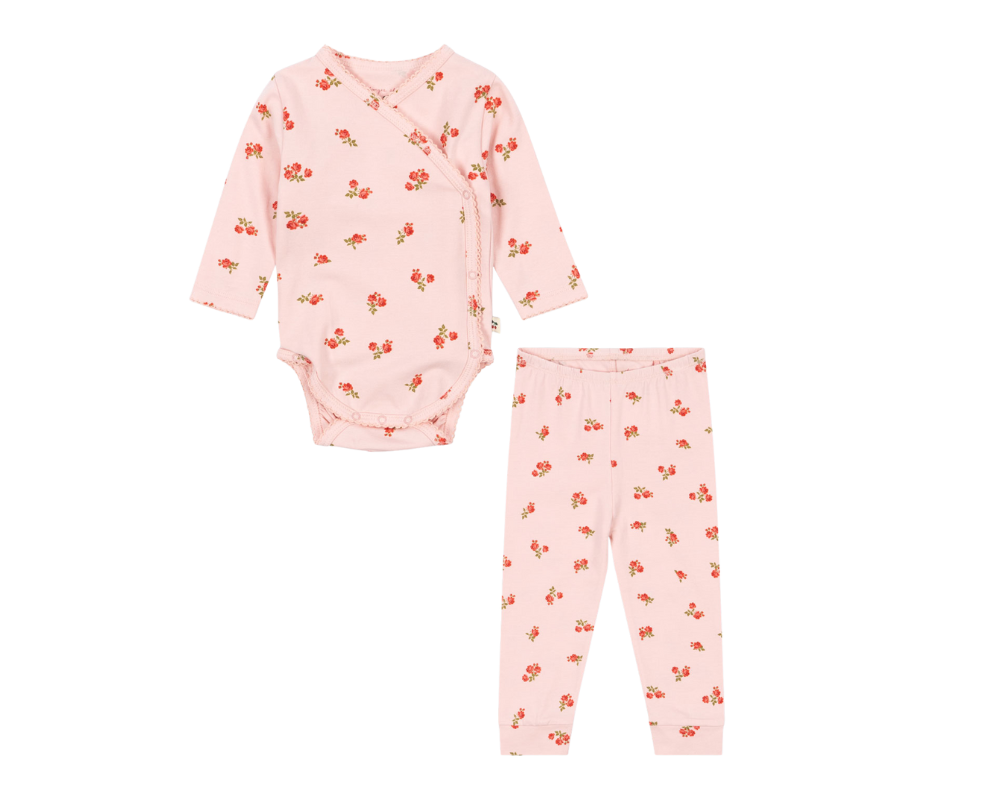 LS Newborn Onesie and Pants Set - Rosa Pink
