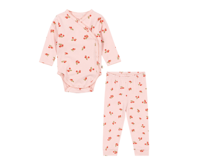 LS Newborn Onesie and Pants Set - Rosa Pink