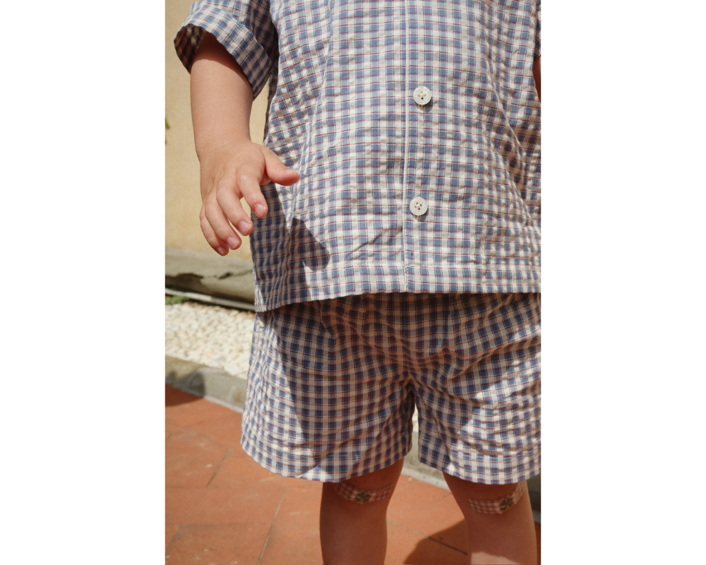 Kim Captains Check Shorts Set