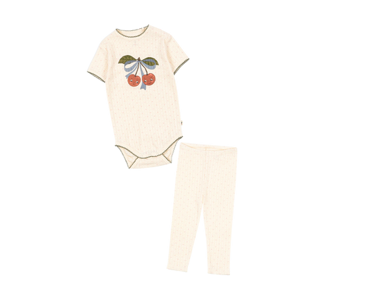 Minnie SS Pointelle Body Set - Minnie Coeur