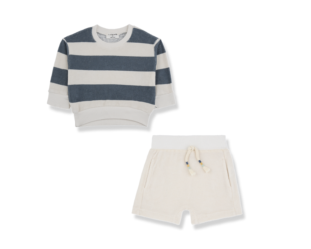 Stefano Sweater and Gabi Terry Shorts Set - Petroleum