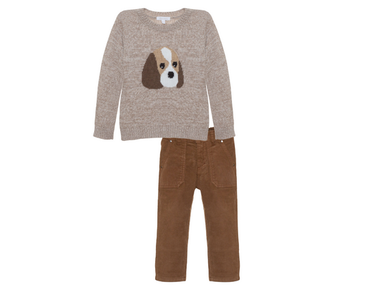 Dog Corduroy Pants Set